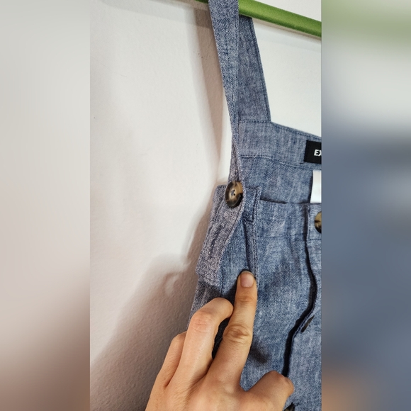 Express Blue Denim Jumpsuit - Picture 3 of 6